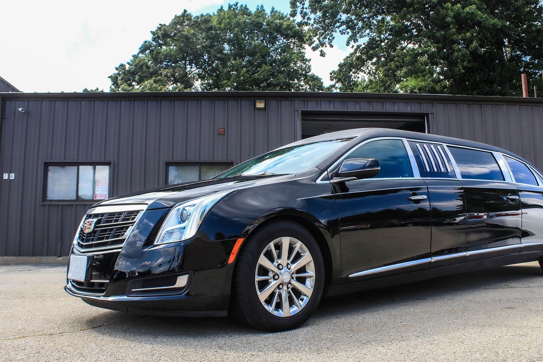 black luxurious Cadillac in Wayland, Massachusetts